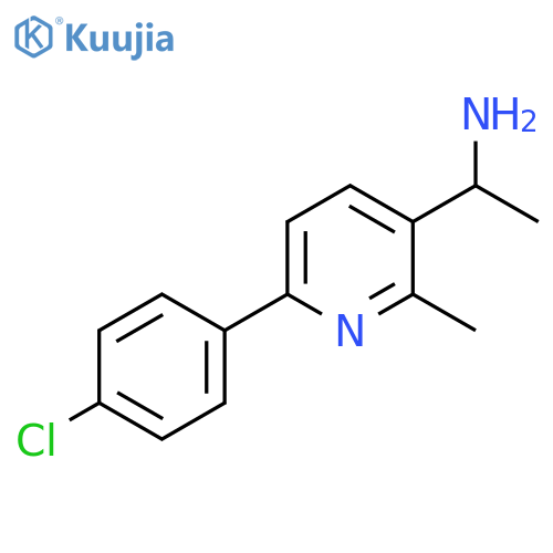 1-(6-(4-Chlorophenyl)-2-methylpyridin-3-yl)ethanamine structure