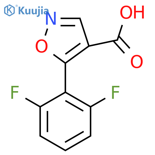 5-(2,6-difluorophenyl)-1,2-oxazole-4-carboxylic acid structure