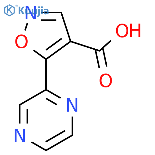 5-(pyrazin-2-yl)-1,2-oxazole-4-carboxylic acid structure