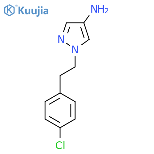 1-2-(4-chlorophenyl)ethyl-1H-pyrazol-4-amine structure