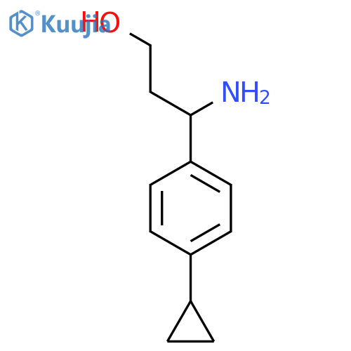3-Amino-3-(4-cyclopropylphenyl)propan-1-ol structure