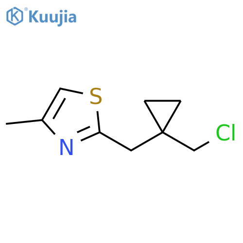 Thiazole, 2-[[1-(chloromethyl)cyclopropyl]methyl]-4-methyl- structure
