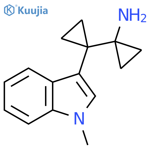 1-1-(1-methyl-1H-indol-3-yl)cyclopropylcyclopropan-1-amine structure