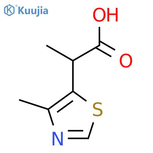 2-(4-methyl-1,3-thiazol-5-yl)propanoic acid structure