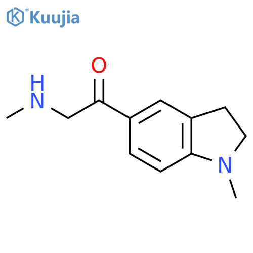 1-(1-methyl-2,3-dihydro-1H-indol-5-yl)-2-(methylamino)ethan-1-one structure