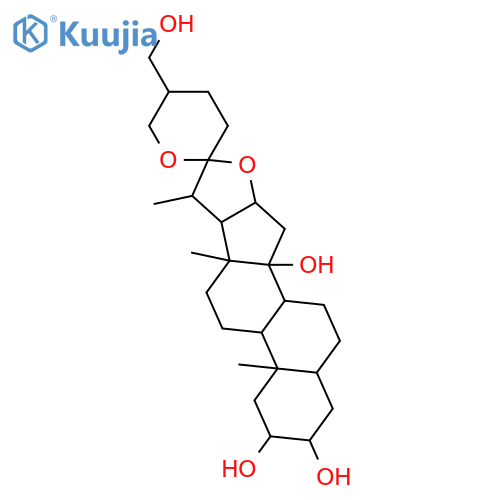 Spirostane-2,3,14,27-tetrol; (2α,3β,5α,14α,25S)-form structure