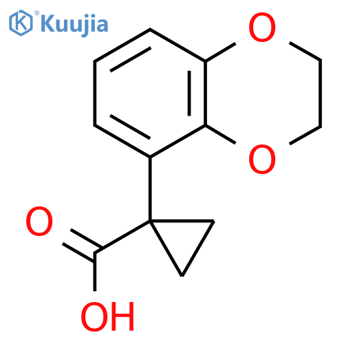 1-(2,3-dihydro-1,4-benzodioxin-5-yl)cyclopropane-1-carboxylic acid structure