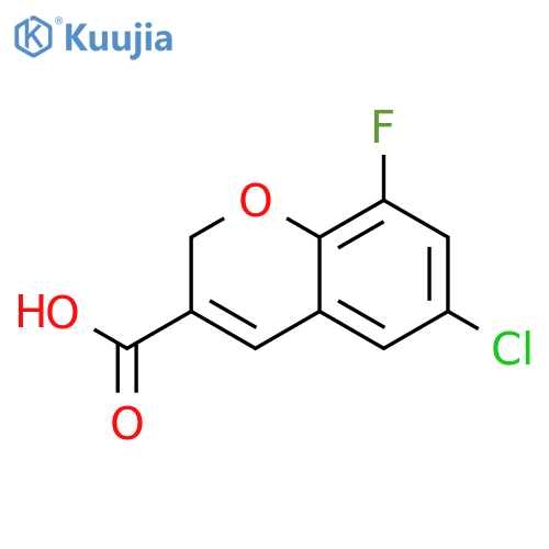 6-chloro-8-fluoro-2H-chromene-3-carboxylic acid structure