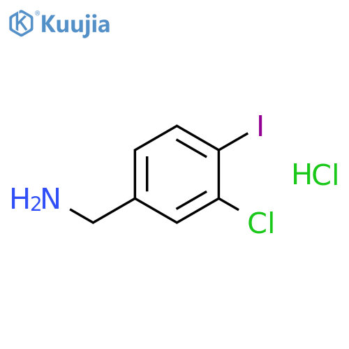 (3-chloro-4-iodophenyl)methanamine hydrochloride structure