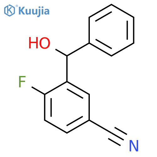 4-Fluoro-3-(hydroxy(phenyl)methyl)benZonitrile structure