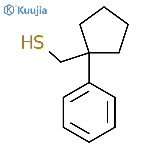 (1-phenylcyclopentyl)methanethiol structure