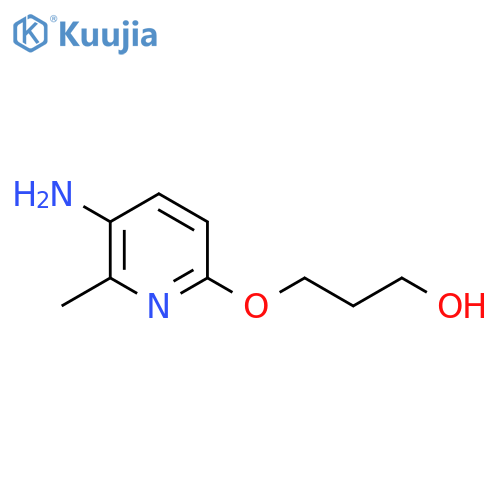 3-(5-amino-6-methylpyridin-2-yl)oxypropan-1-ol structure