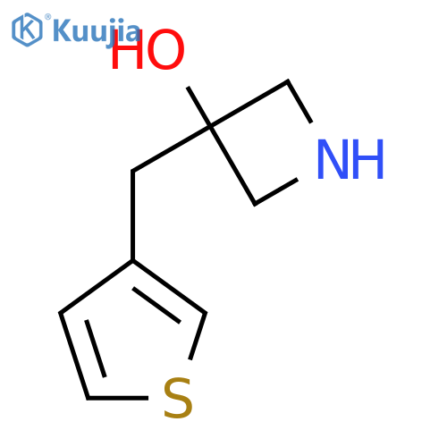 3-(thiophen-3-yl)methylazetidin-3-ol structure
