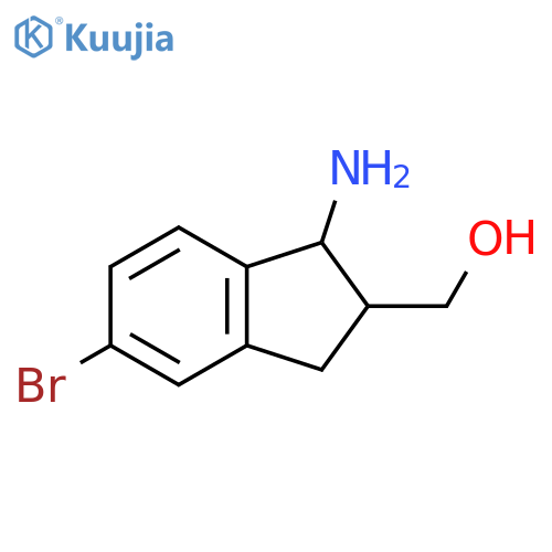 (1-amino-5-bromo-2,3-dihydro-1H-inden-2-yl)methanol structure