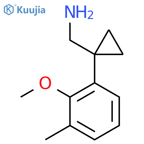 1-(2-methoxy-3-methylphenyl)cyclopropylmethanamine structure