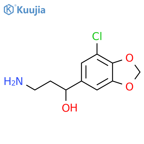 3-amino-1-(7-chloro-1,3-dioxaindan-5-yl)propan-1-ol structure