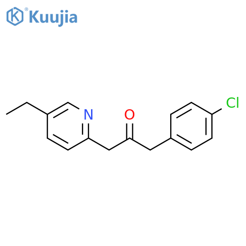 1-(4-chlorophenyl)-3-(5-ethylpyridin-2-yl)propan-2-one structure