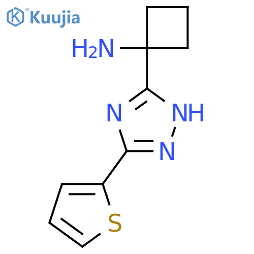 1-5-(thiophen-2-yl)-1H-1,2,4-triazol-3-ylcyclobutan-1-amine structure