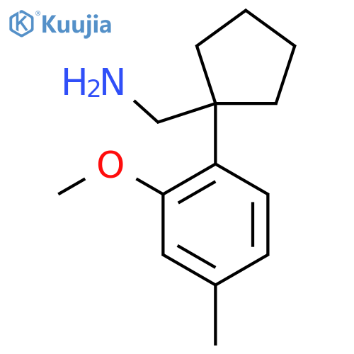 1-(2-methoxy-4-methylphenyl)cyclopentylmethanamine structure