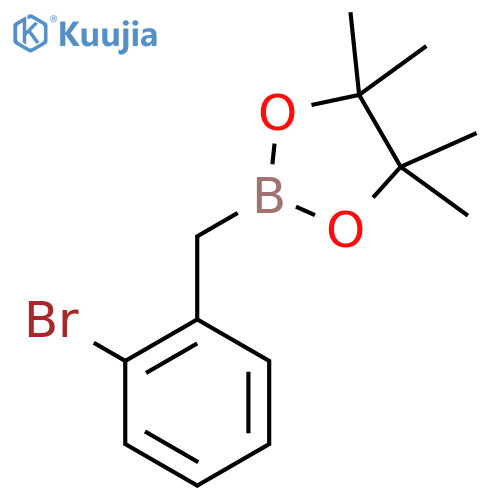 2-(2-Bromobenzyl)-4,4,5,5-tetramethyl-1,3,2-dioxaborolane structure