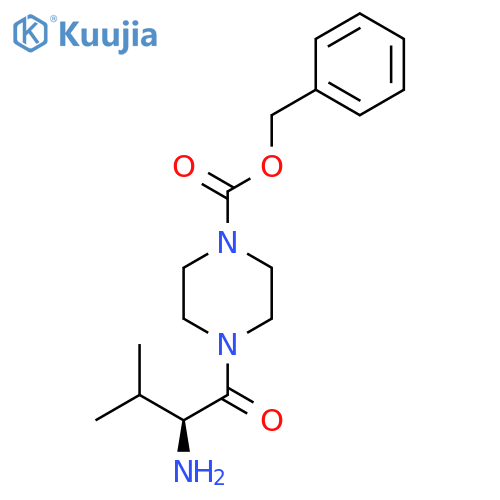 4-((S)-2-Amino-3-methyl-butyryl)-piperazine-1-carboxylic acid benzyl ester structure