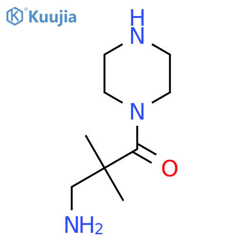 3-Amino-2,2-dimethyl-1-(piperazin-1-yl)propan-1-one structure