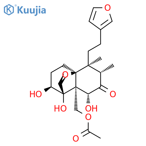 7H-4a,1-(Epoxymethano)naphthalen-7-one, 8a-[(acetyloxy)methyl]-5-[2-(3-furanyl)ethyl]octahydro-1,2,8-trihydroxy-5,6-dimethyl-, (1R,2S,4aS,5S,6S,8R,8aS)- structure