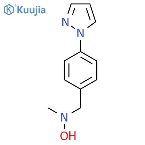 N-methyl-N-{4-(1H-pyrazol-1-yl)phenylmethyl}hydroxylamine structure
