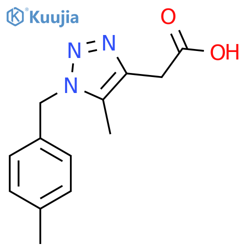 2-{5-methyl-1-(4-methylphenyl)methyl-1H-1,2,3-triazol-4-yl}acetic acid structure