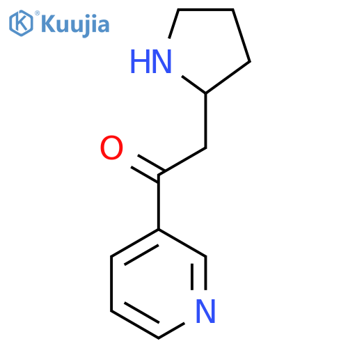 1-(Pyridin-3-yl)-2-(pyrrolidin-2-yl)ethan-1-one structure