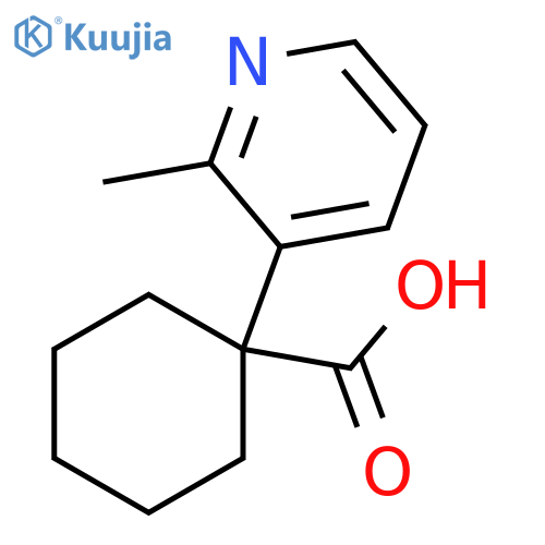 1-(2-methylpyridin-3-yl)cyclohexane-1-carboxylic acid structure