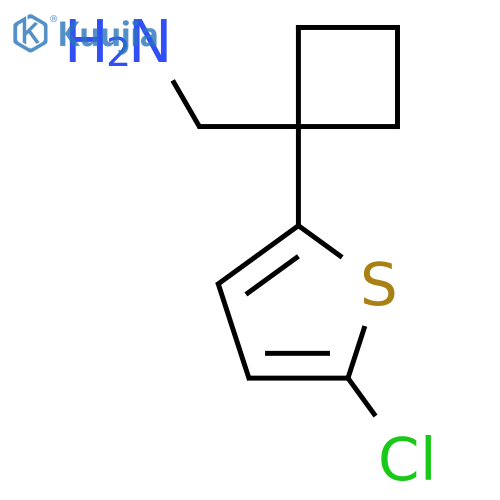 1-(5-chlorothiophen-2-yl)cyclobutylmethanamine structure