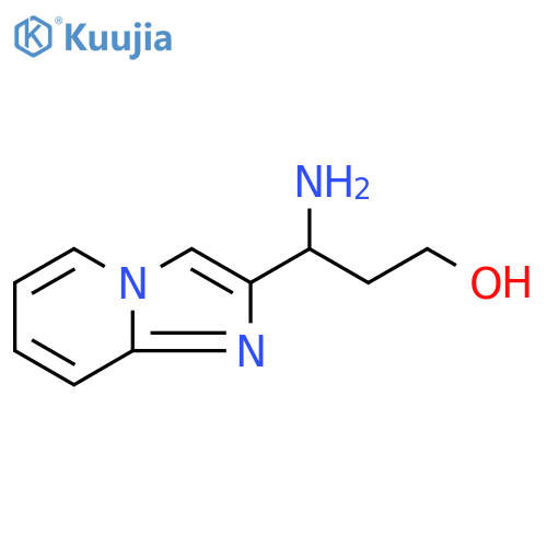 3-amino-3-{imidazo1,2-apyridin-2-yl}propan-1-ol structure