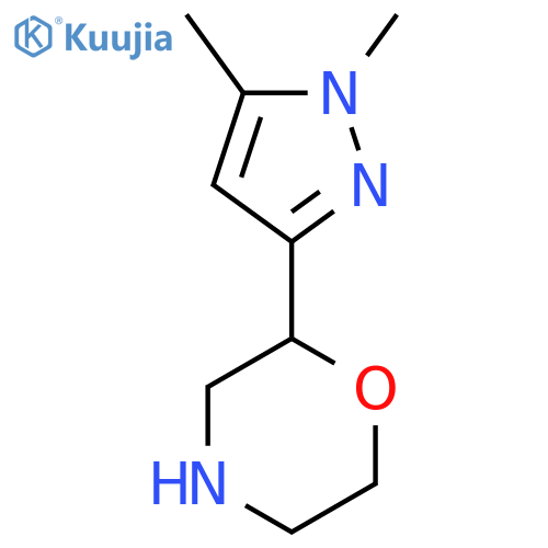 2-(1,5-dimethyl-1H-pyrazol-3-yl)morpholine structure