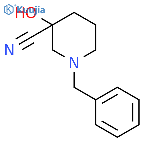 1-Benzyl-3-hydroxypiperidine-3-carbonitrile structure