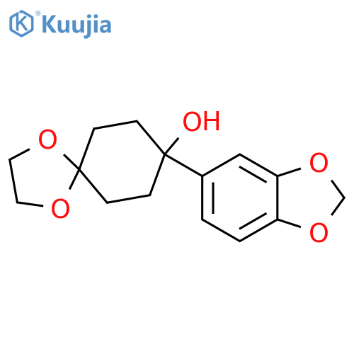8-(Benzod1,3dioxol-5-yl)-1,4-dioxaspiro4.5decan-8-ol structure