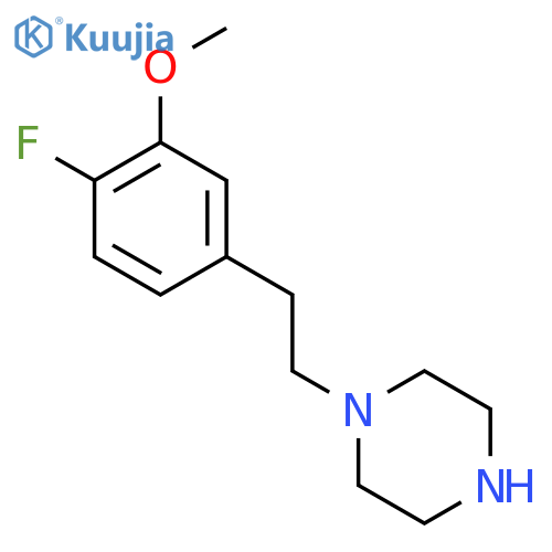 1-2-(4-fluoro-3-methoxyphenyl)ethylpiperazine structure