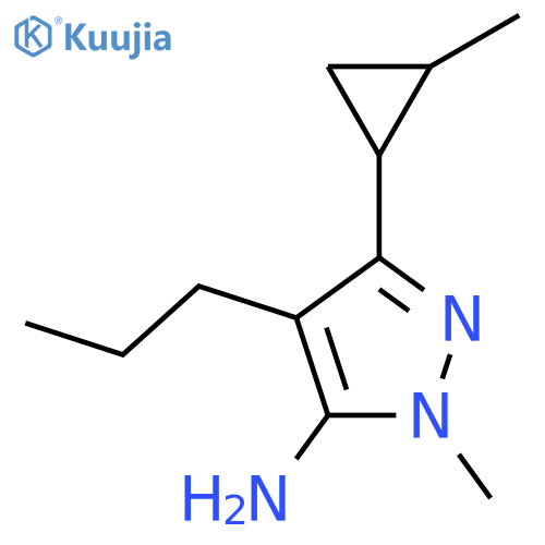 1-Methyl-3-(2-methylcyclopropyl)-4-propyl-1h-pyrazol-5-amine structure