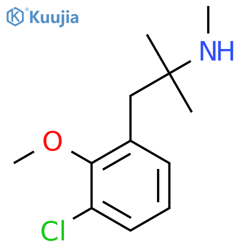 1-(3-chloro-2-methoxyphenyl)-2-methylpropan-2-yl(methyl)amine structure