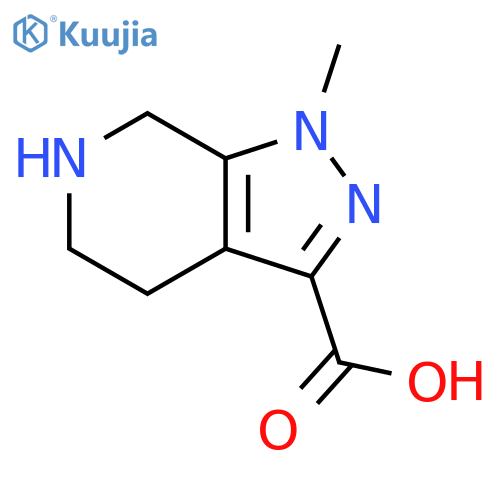 1-methyl-1H,4H,5H,6H,7H-pyrazolo3,4-cpyridine-3-carboxylic acid structure