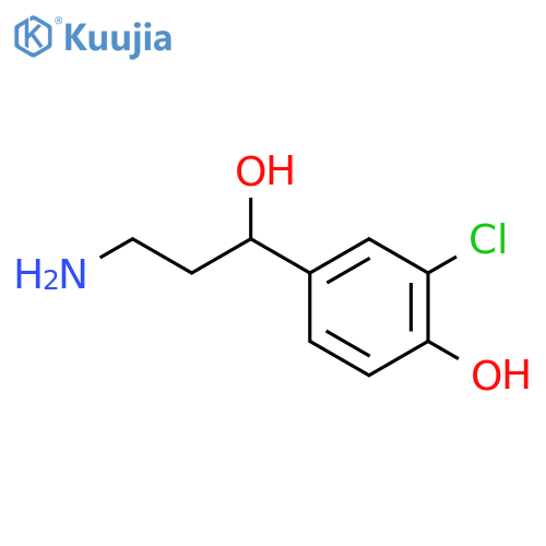 4-(3-amino-1-hydroxypropyl)-2-chlorophenol structure