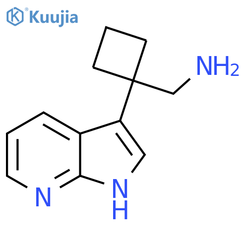 (1-{1H-pyrrolo2,3-bpyridin-3-yl}cyclobutyl)methanamine structure