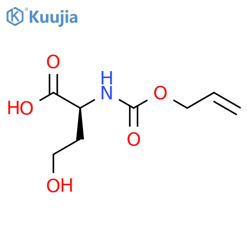 (2S)-4-hydroxy-2-{(prop-2-en-1-yloxy)carbonylamino}butanoic acid structure