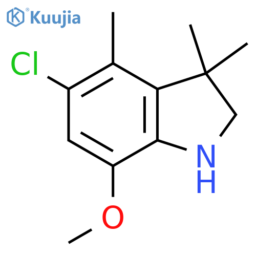 5-chloro-7-methoxy-3,3,4-trimethyl-2,3-dihydro-1H-indole structure