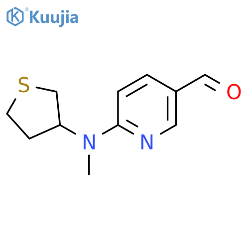 6-[Methyl(thiolan-3-yl)amino]pyridine-3-carbaldehyde structure