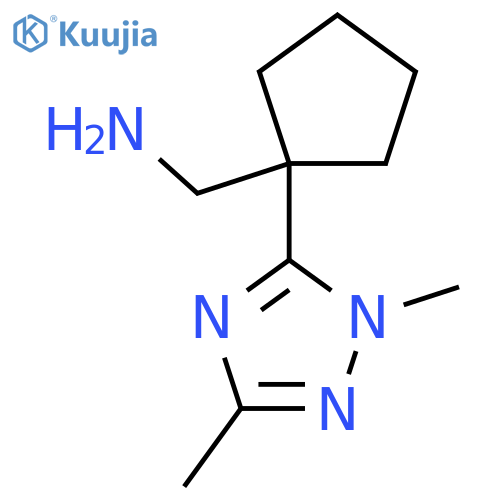 [1-(dimethyl-1H-1,2,4-triazol-5-yl)cyclopentyl]methanamine structure