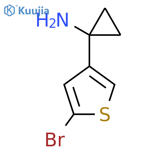 1-(5-bromothiophen-3-yl)cyclopropan-1-amine structure