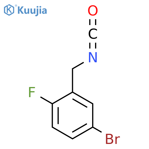 4-bromo-1-fluoro-2-(isocyanatomethyl)benzene structure