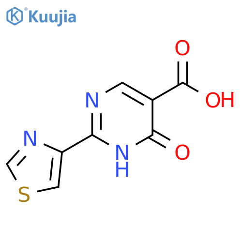 5-Pyrimidinecarboxylic acid, 1,6-dihydro-6-oxo-2-(4-thiazolyl)- structure