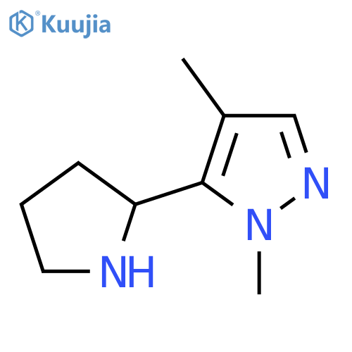 1,4-dimethyl-5-(pyrrolidin-2-yl)-1H-pyrazole structure